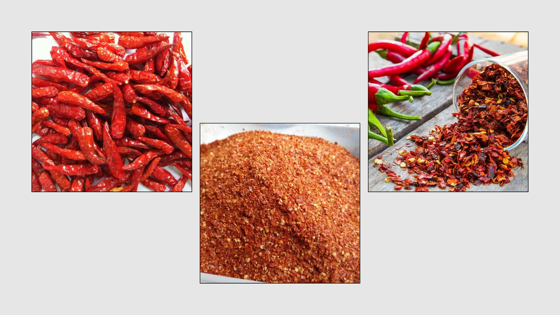 Các loại ớt khô phổ biến