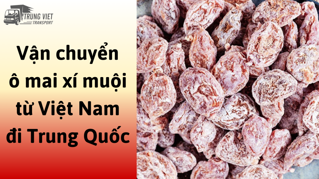 Dịch vụ vận chuyển ô mai xí muội từ Việt Nam đi Trung Quốc