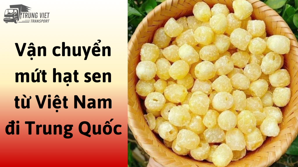 Dịch vụ vận chuyển mứt hạt sen từ Việt Nam đi Trung Quốc