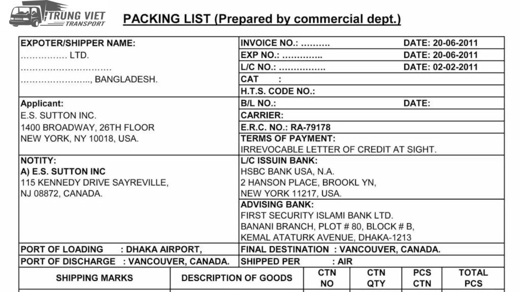 Packing List Là Gì? Vai Trò Và Cách Lập Phiếu Đóng Gói Hàng Hóa