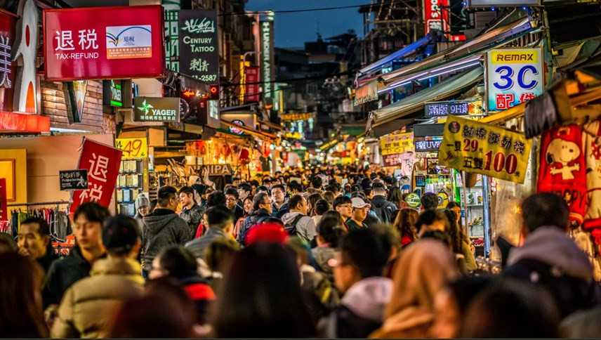 Khu chợ đêm ở Trung Quốc.