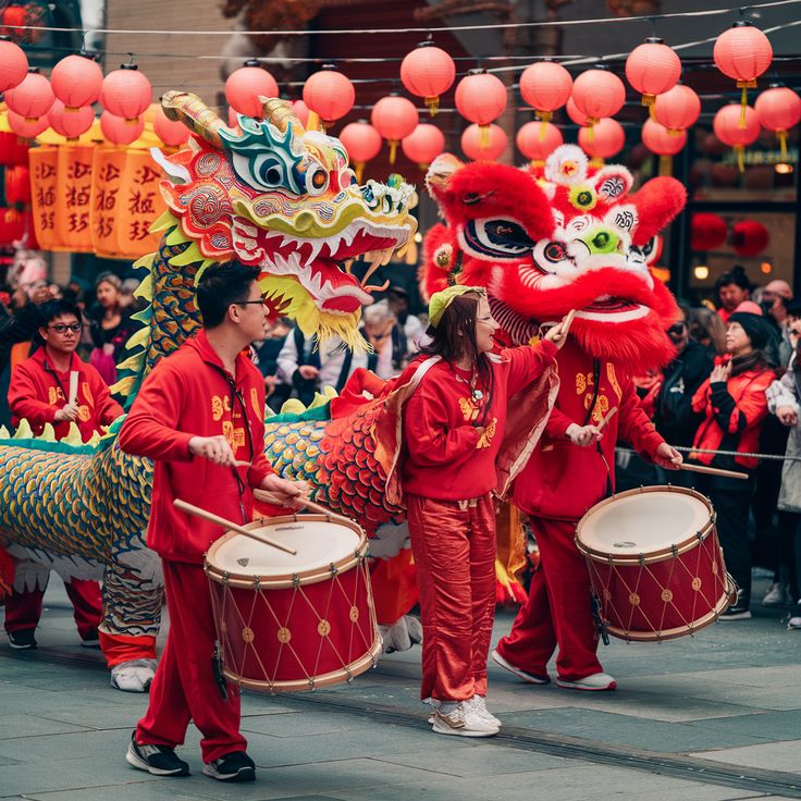 Múa lân hiện đại ở Trung Quốc.
